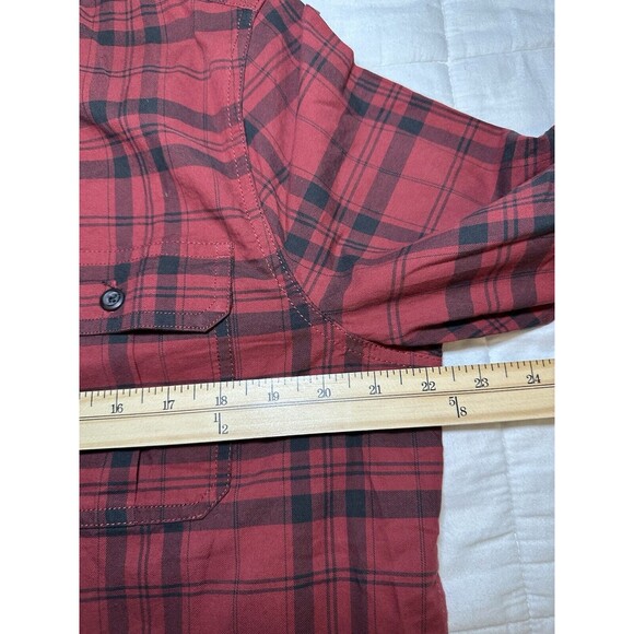 Alesbury 100% Cotton Red Black Plaid Button Up Shirt Regular‎ Men's MEDIUM NWOT - Picture 8 of 10